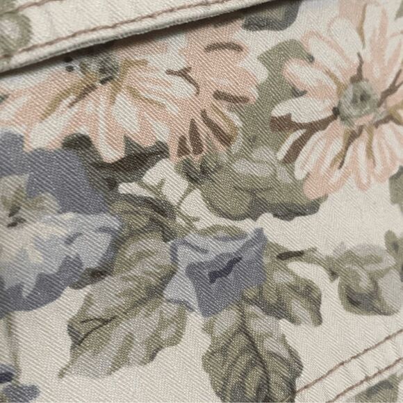 Anthropologie Daughters of the Liberation Cuffed Floral Stretch Jean Jacket - Picture 9 of 10